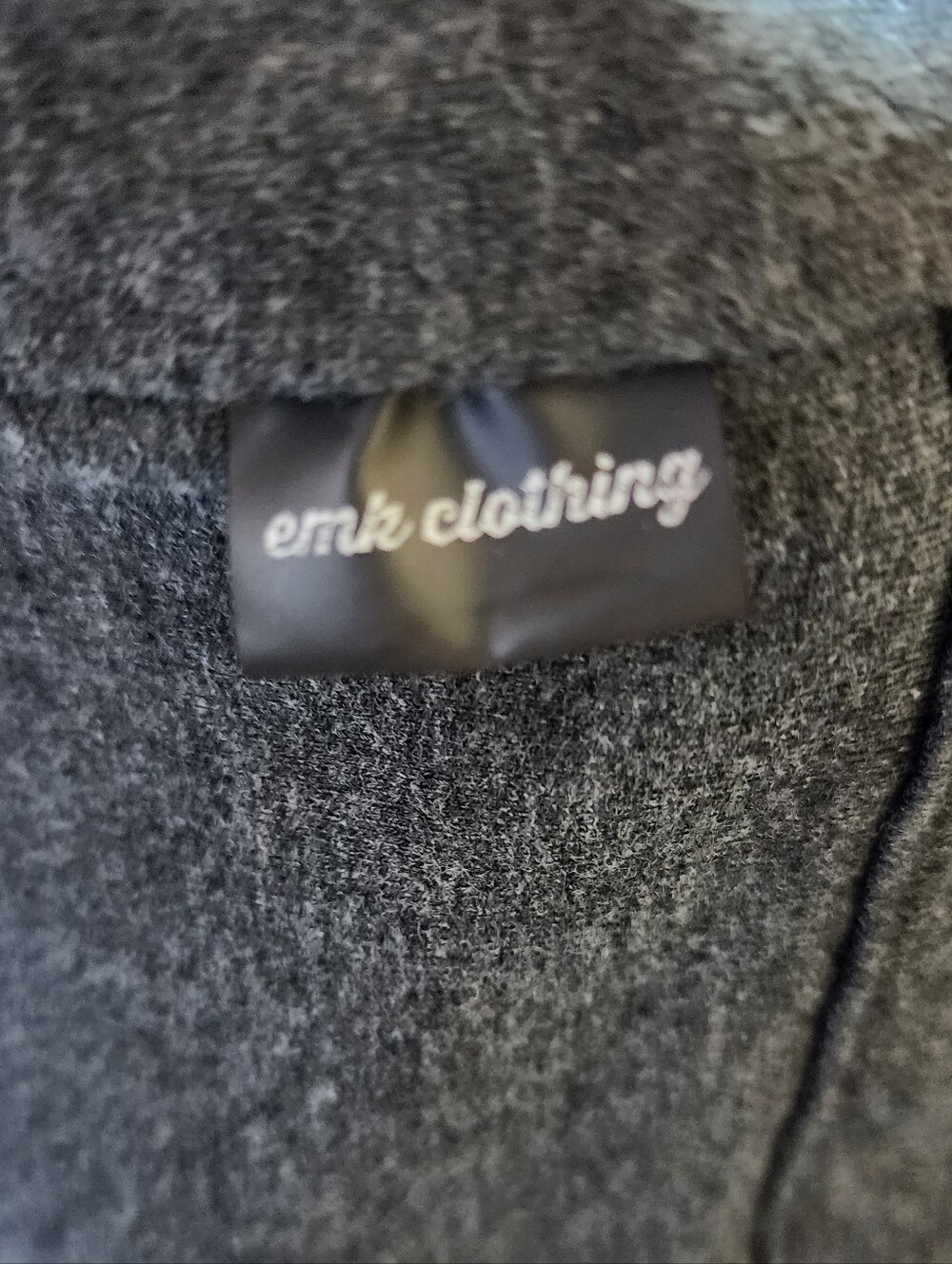 Bamboo Emkclothing Long Open-Front Long-line Duster Pocket Vest in Charcoal Gray - Picture 4 of 7